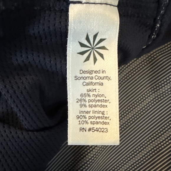 Athleta Dot Stripe Swagger Skort Navy Blue Womens Size L #591396 Classic Sporty - Picture 7 of 10